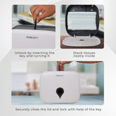 Robustt Wall-Mounted V/N/M Fold Paper Hand Towel Dispenser - White